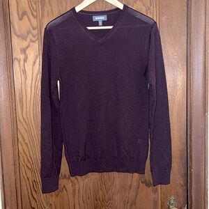 Bonobos maroon merino wool v neck